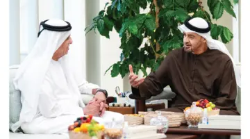 رئيس الدولة يستقبل حاكم رأس الخيمة